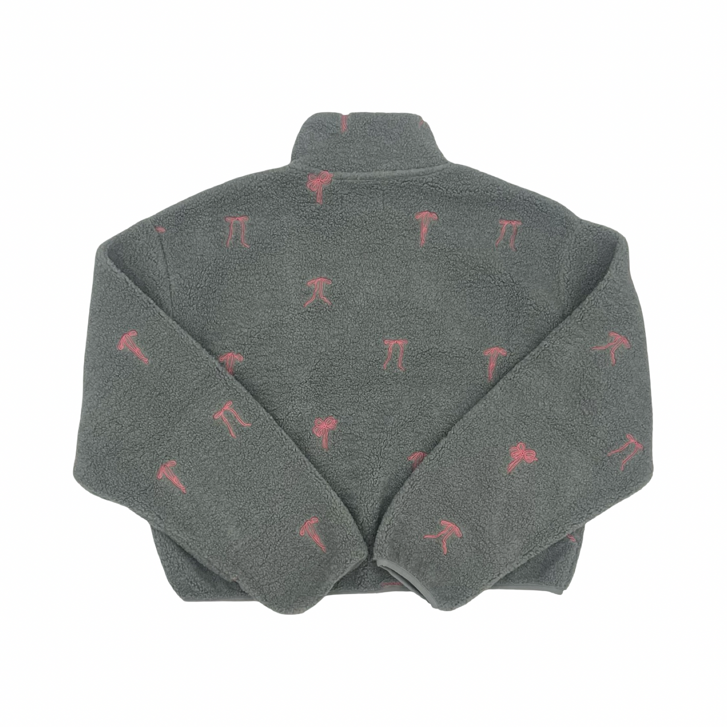 Sweatshirt Collar By Simply Southern In Grey & Pink, Size:L
