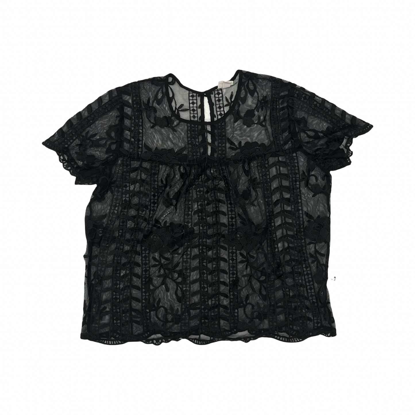 Blouse Ss By Merona In Black, Size:Xl