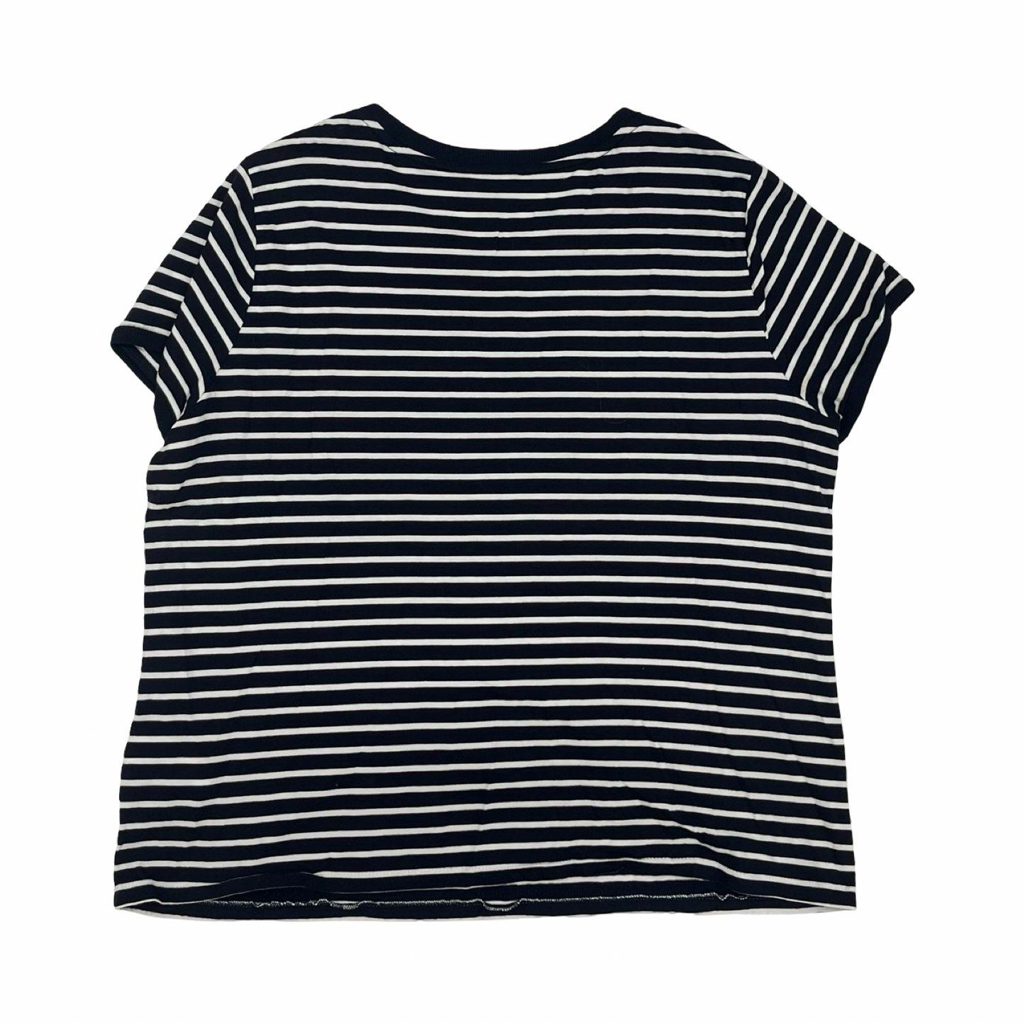 Top Ss By Lauren By Ralph Lauren In Blue & Cream, Size:Xxl