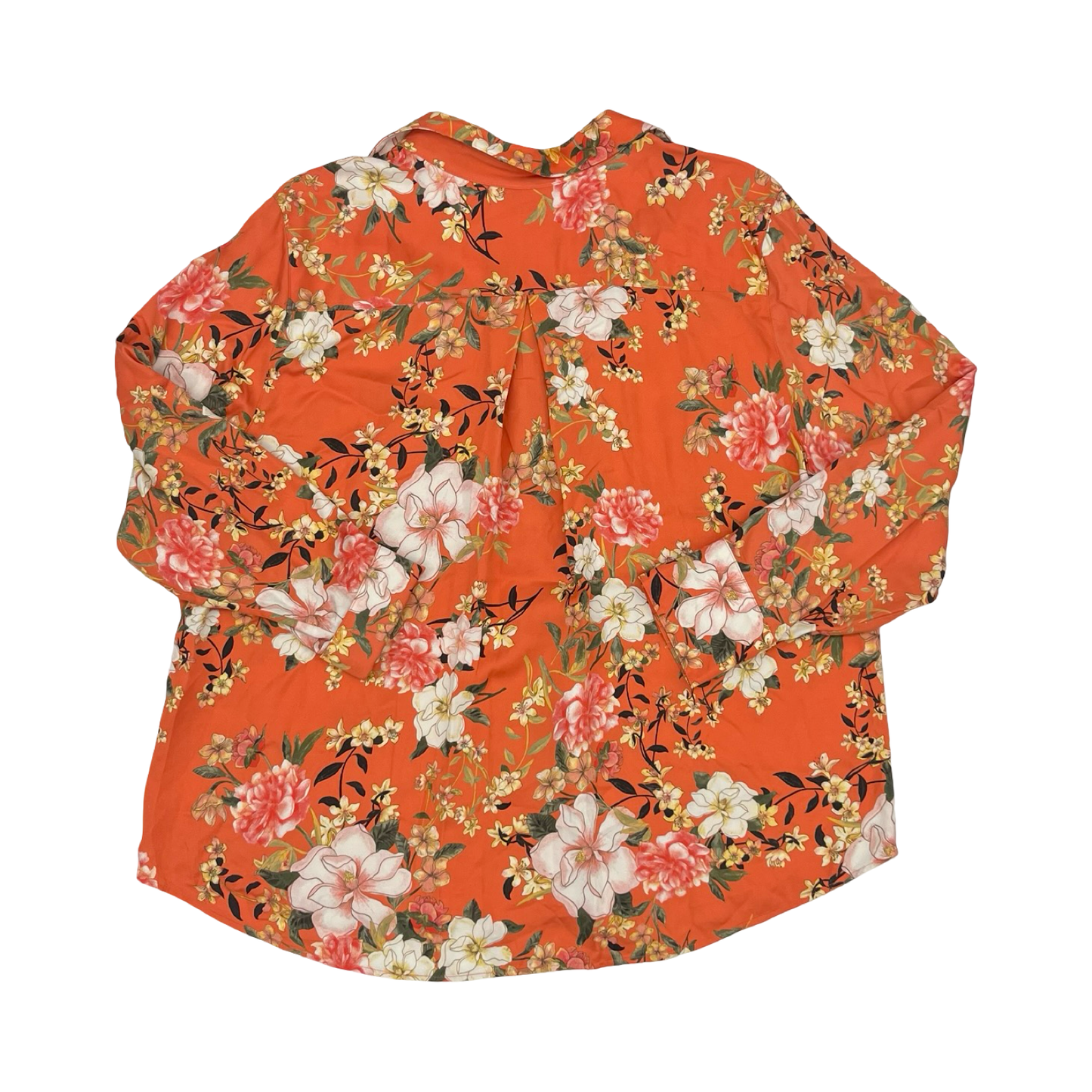 Blouse Ls By Chicos In Orange, Size:Xxl