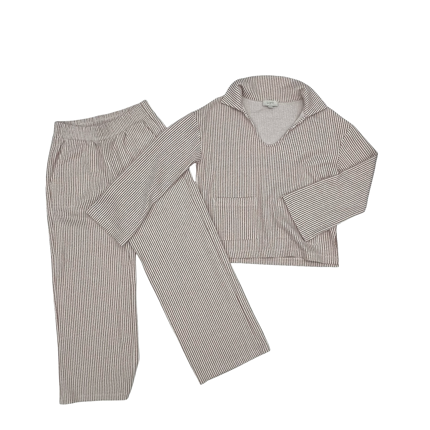 Pants Set 2Pc By Loft In Cream & Orange, Size:Xs