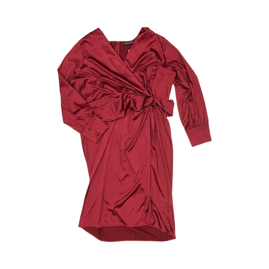 Dress Party Midi By Lane Bryant In Red, Size:4X