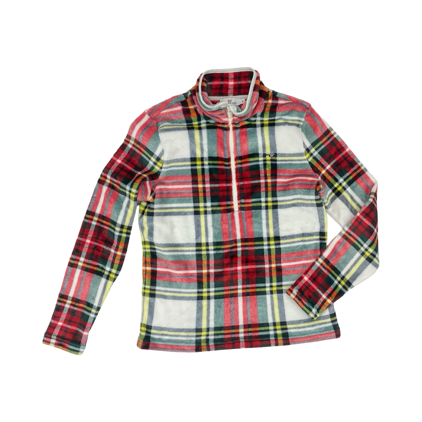 Sweatshirt Collar By Vineyard Vines In Plaid Pattern, Size:S