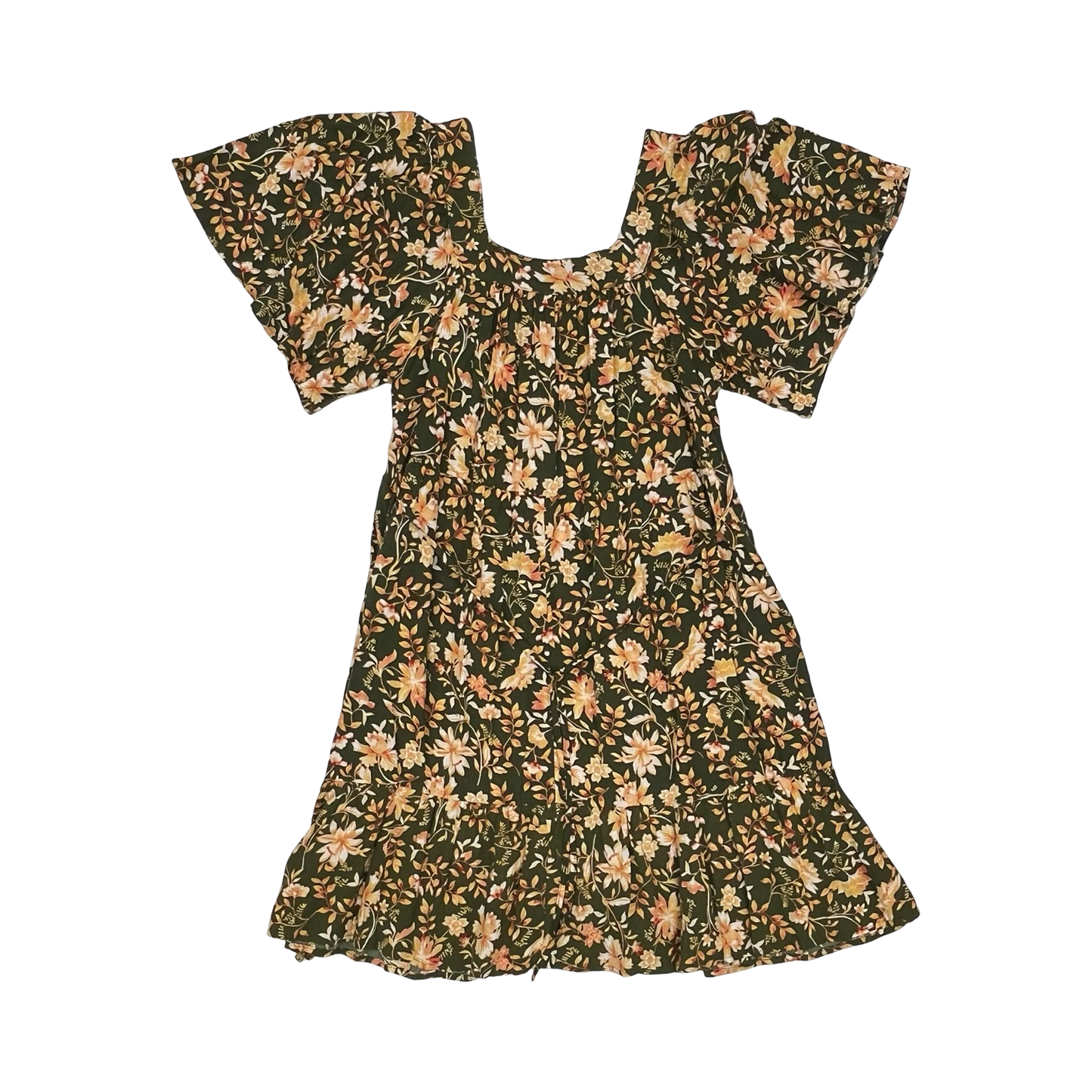 Dress Casual Short By Maurices In Green & Orange, Size:Xl