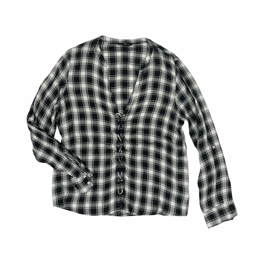 Top Ls By Express In Black & White, Size:M