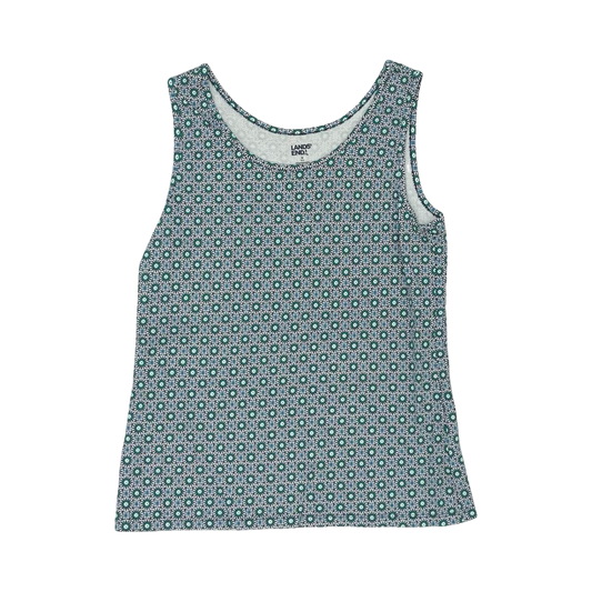 Top Sleeveless By Lands End In Blue & Green, Size:M