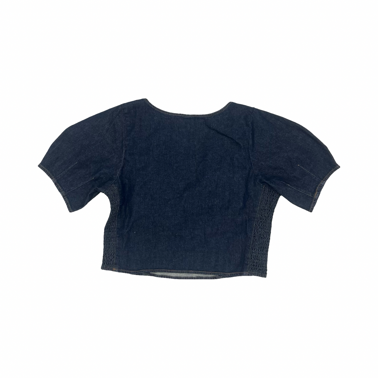 Blouse Ss By Old Navy In Blue Denim, Size:Xl