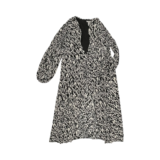Dress Party Midi By H&M In Black & Cream, Size:Xxl
