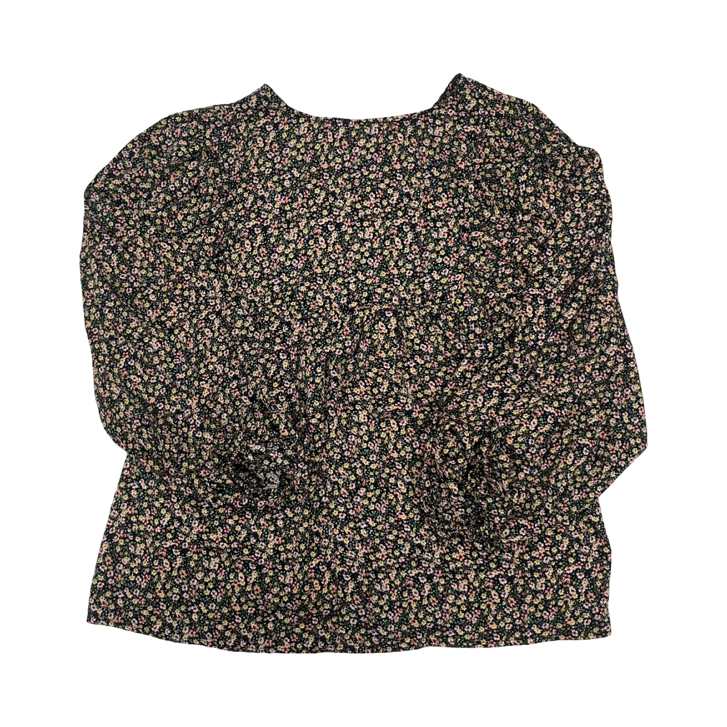 Blouse Ls By Clothes Mentor In Floral Print, Size:L