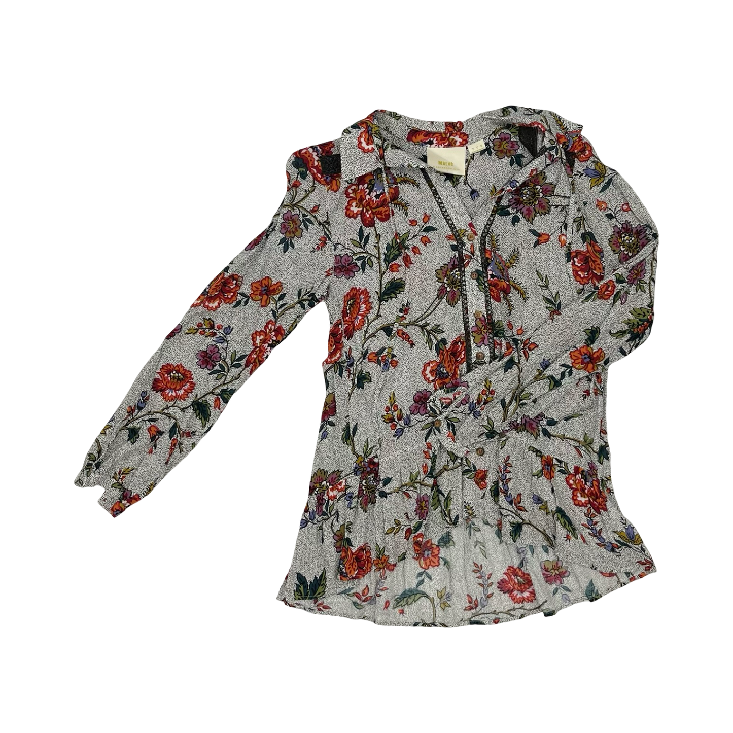 Blouse Ls By Maeve In Multi, Size:Xs