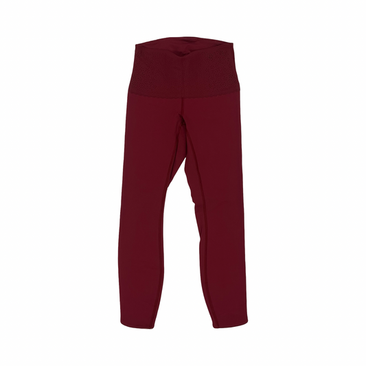 Athletic Leggings By Lululemon In Red, Size:S