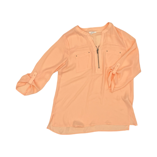 Blouse 3/4 Sleeve By Maurices In Coral, Size:M