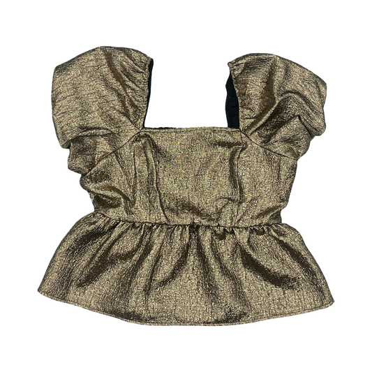 Blouse Ss By Lc Lauren Conrad In Gold, Size:Xl