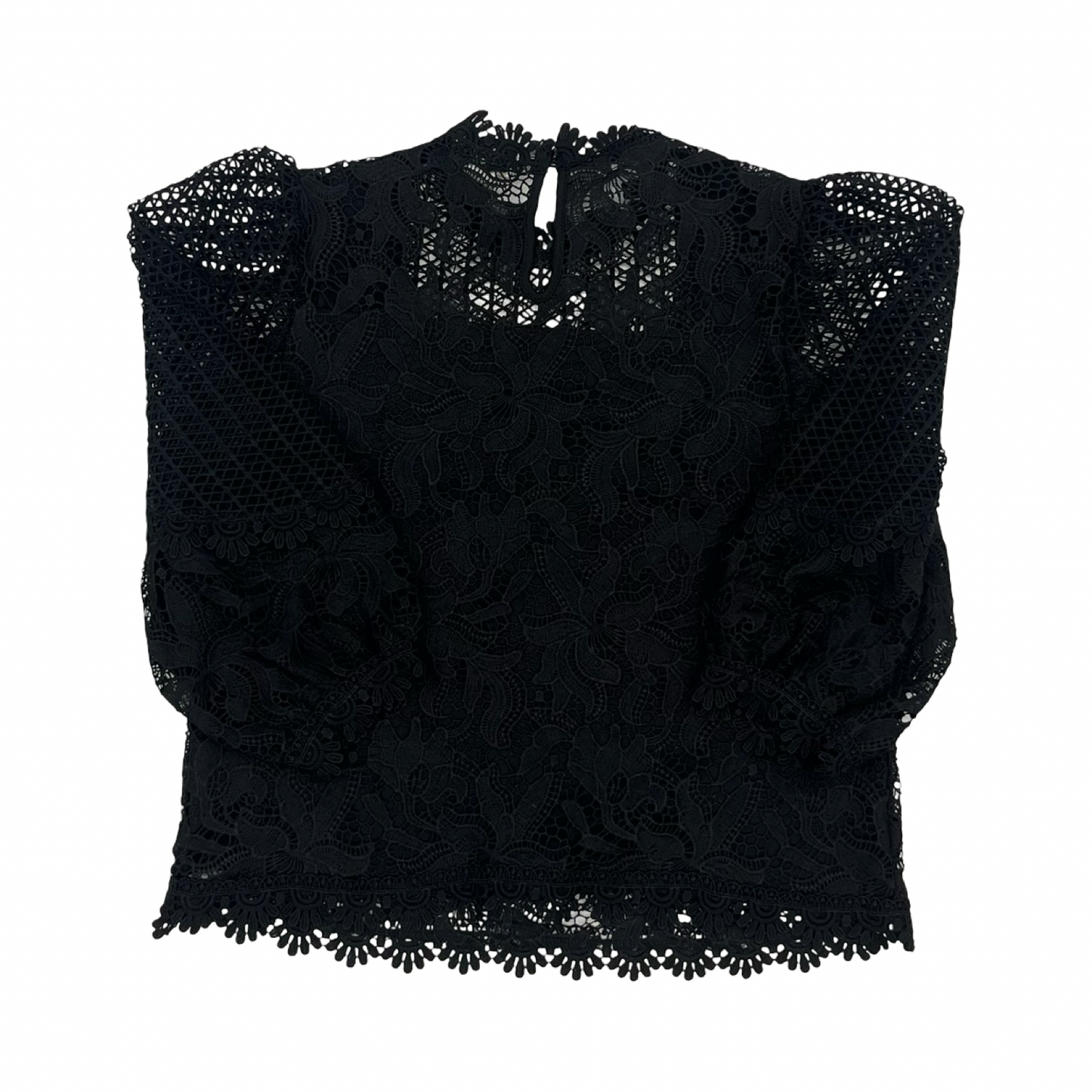 Blouse 3/4 Sleeve By Cmc In Black, Size:M