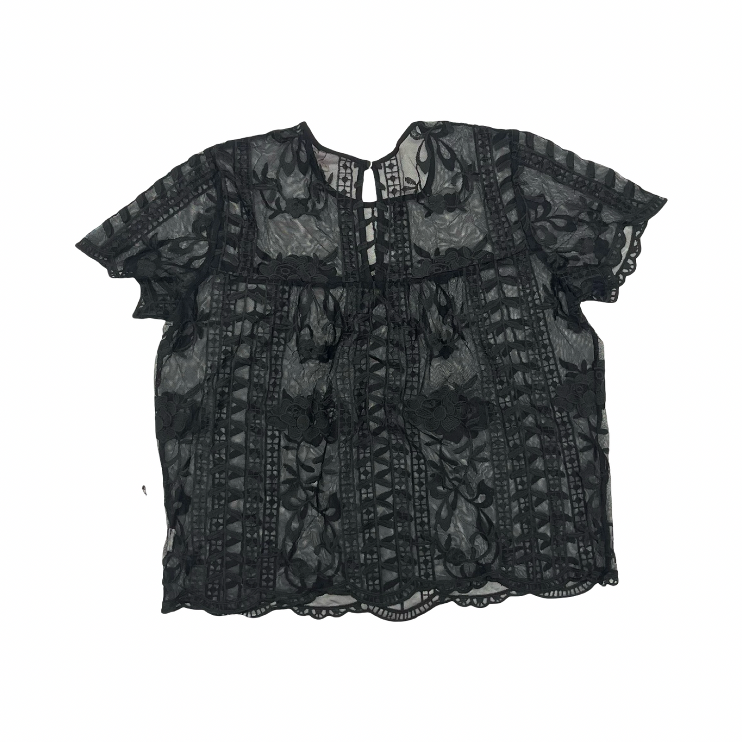 Blouse Ss By Merona In Black, Size:Xl