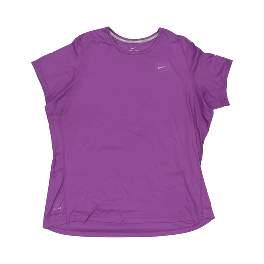 Athletic Top Ss By Nike Apparel In Purple, Size:3X