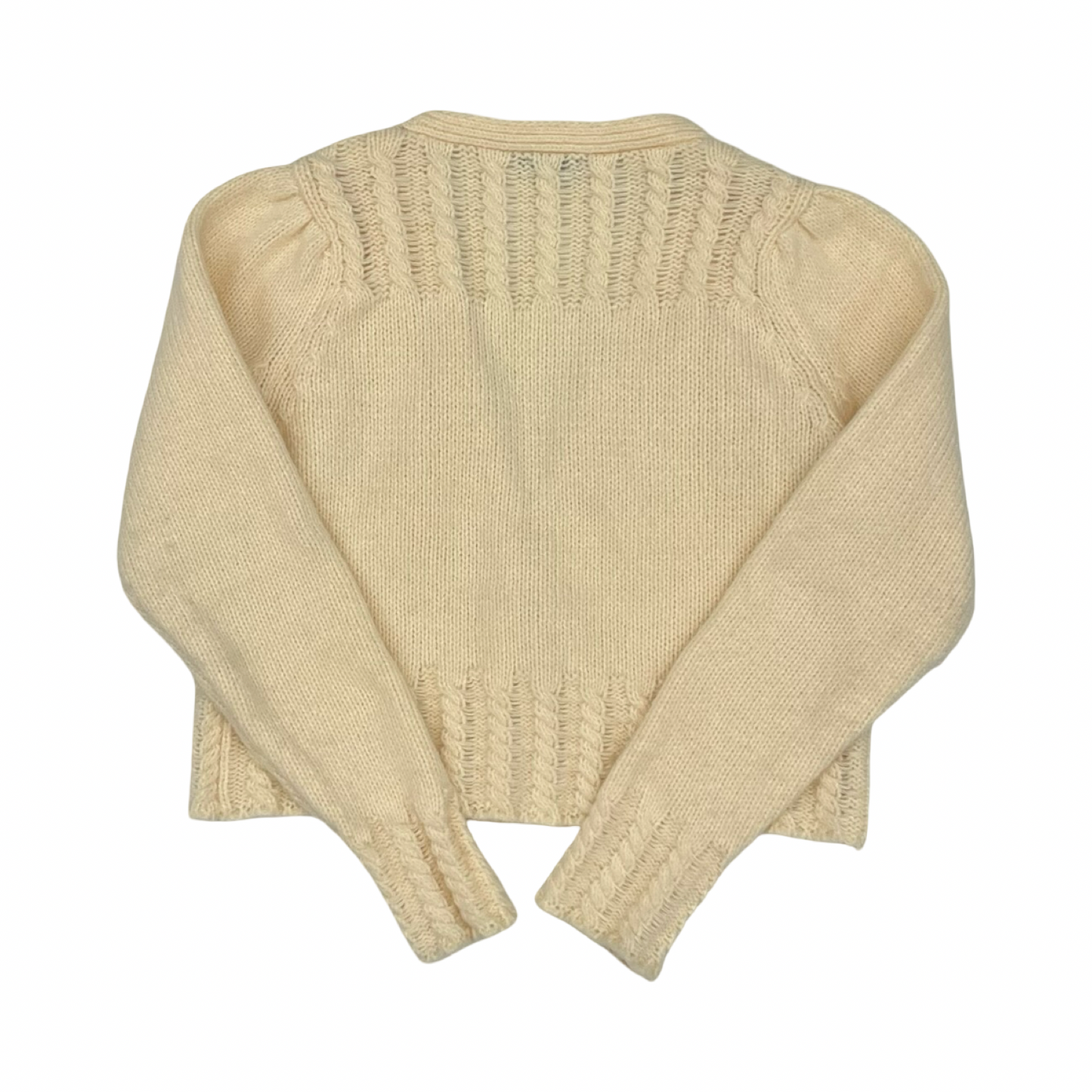 Sweater Cardigan By Very J In Cream, Size:M