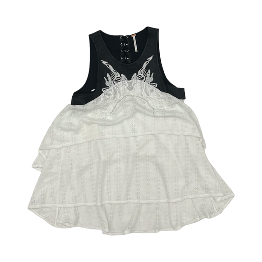 Blouse Sleeveless By Free People In Black & White, Size:Xs