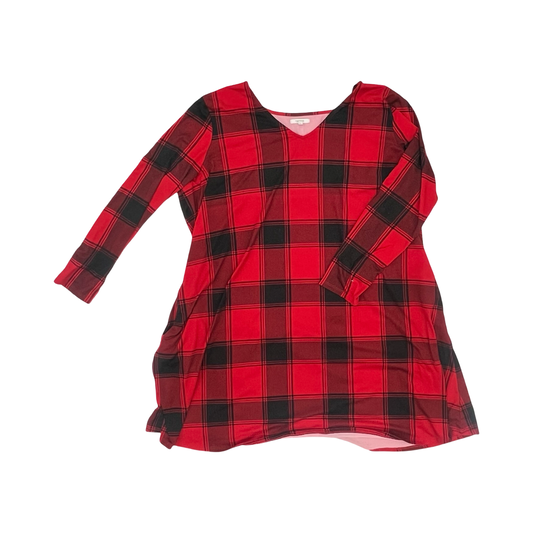 Dress Casual Short By Maurices In Black & Red, Size:2X
