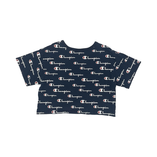 Athletic Top Ss By Champion In Blue & Red & White, Size:L