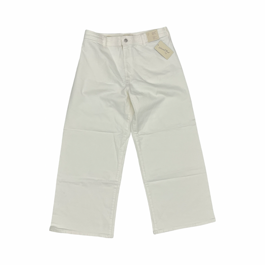 Jeans Wide Leg By Universal Thread In White Denim, Size:14