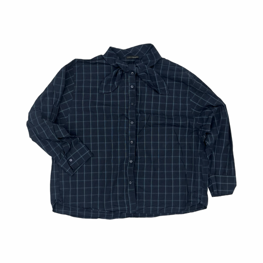 Blouse Ls By Zara In Navy, Size:Xl