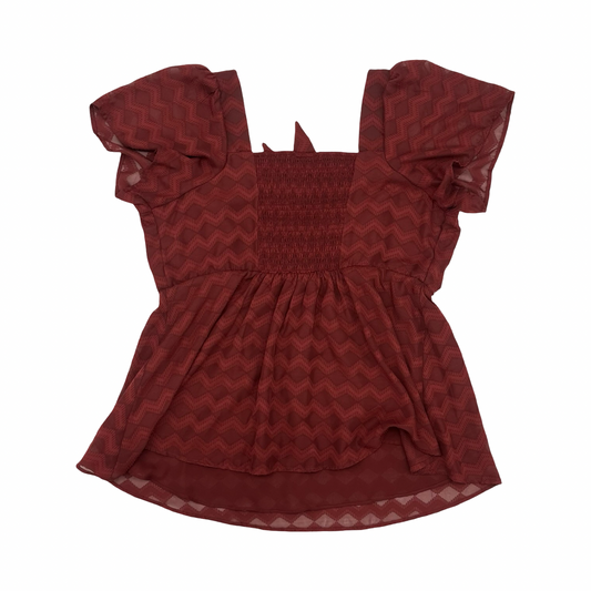 Blouse Ss By Torrid In Red, Size:1X