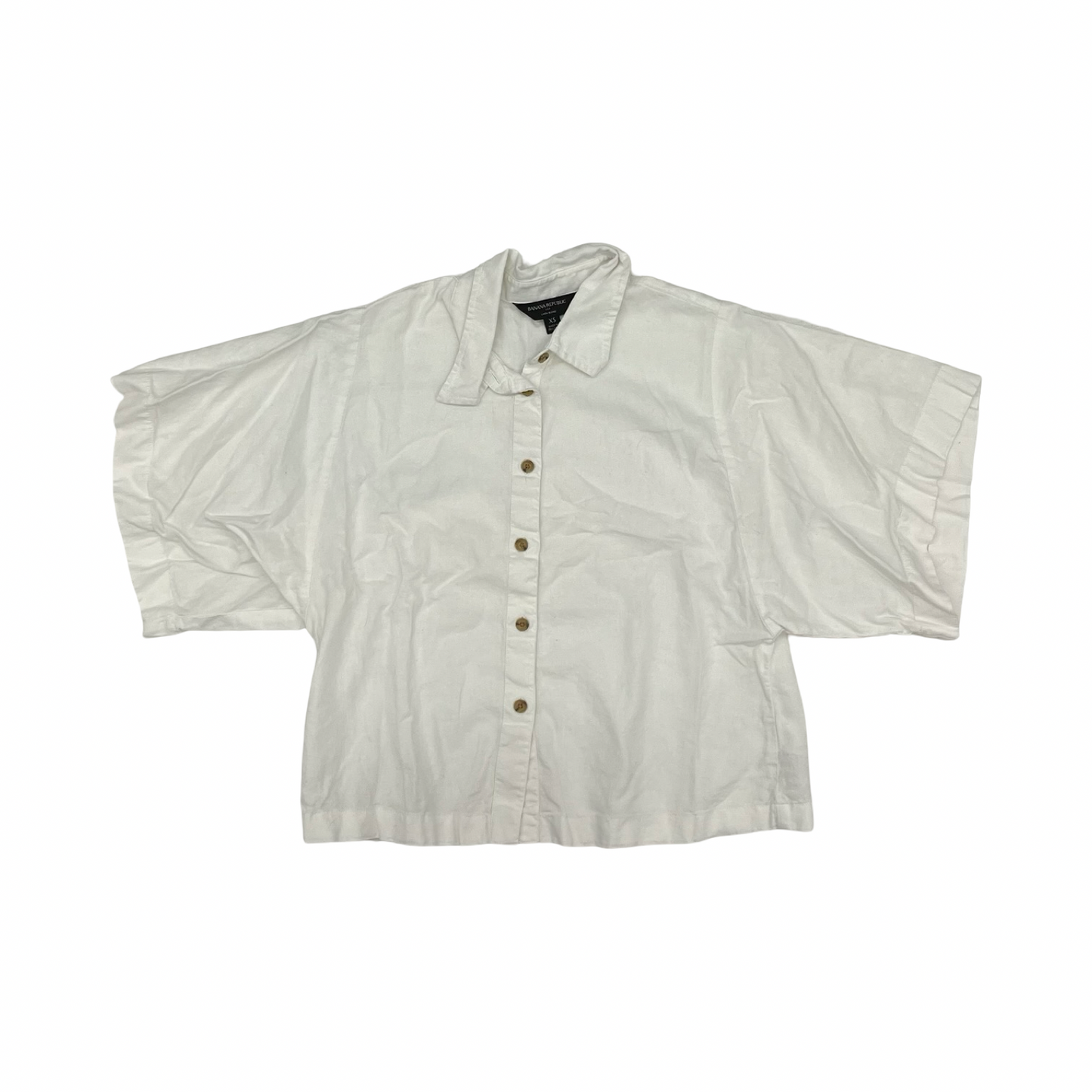 Blouse Ss By Banana Republic In White, Size:Xs