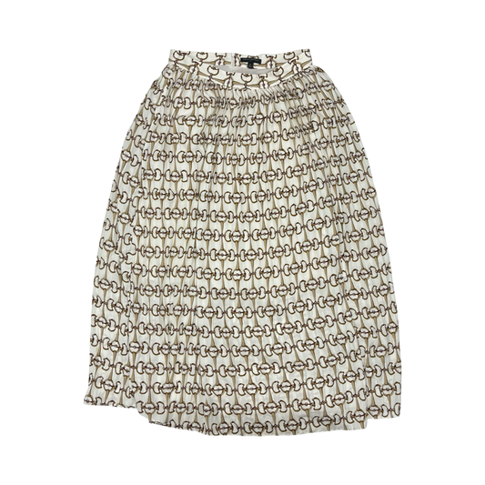 Skirt Midi By Banana Republic In Cream, Size:12