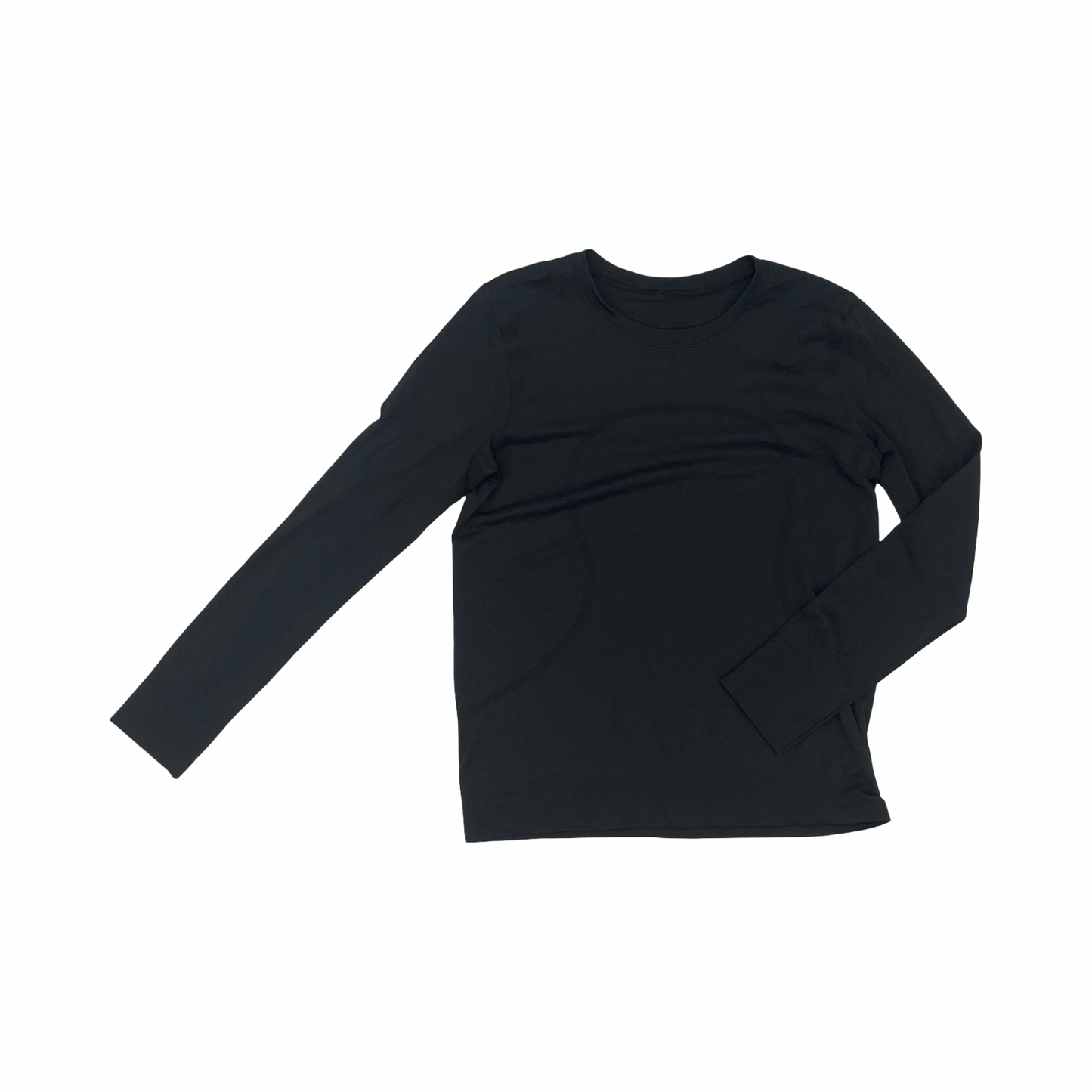 Athletic Top Ls Crewneck By Lululemon In Black, Size:M