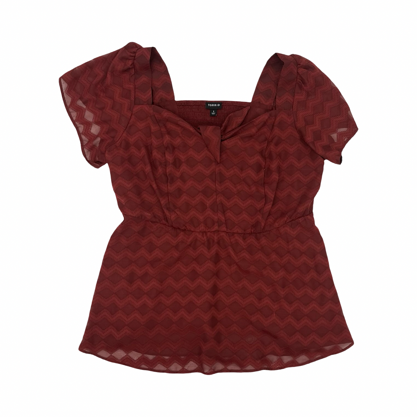 Blouse Ss By Torrid In Red, Size:1X
