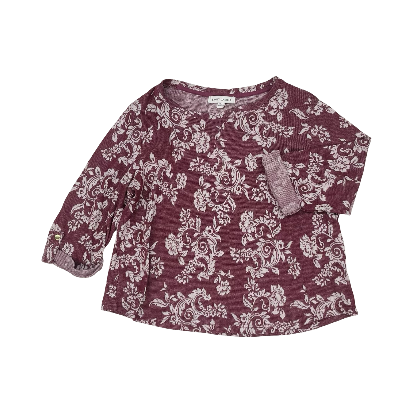Top 3/4 Sleeve By Emily Daniels In Red, Size:Xl