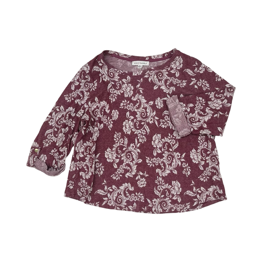 Top 3/4 Sleeve By Emily Daniels In Red, Size:Xl