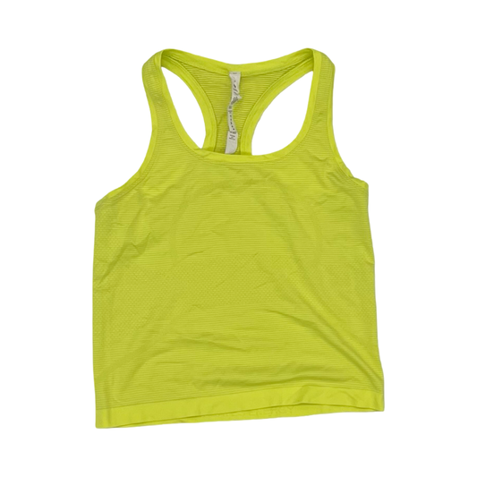 Athletic Tank Top By Lululemon In Yellow, Size:S