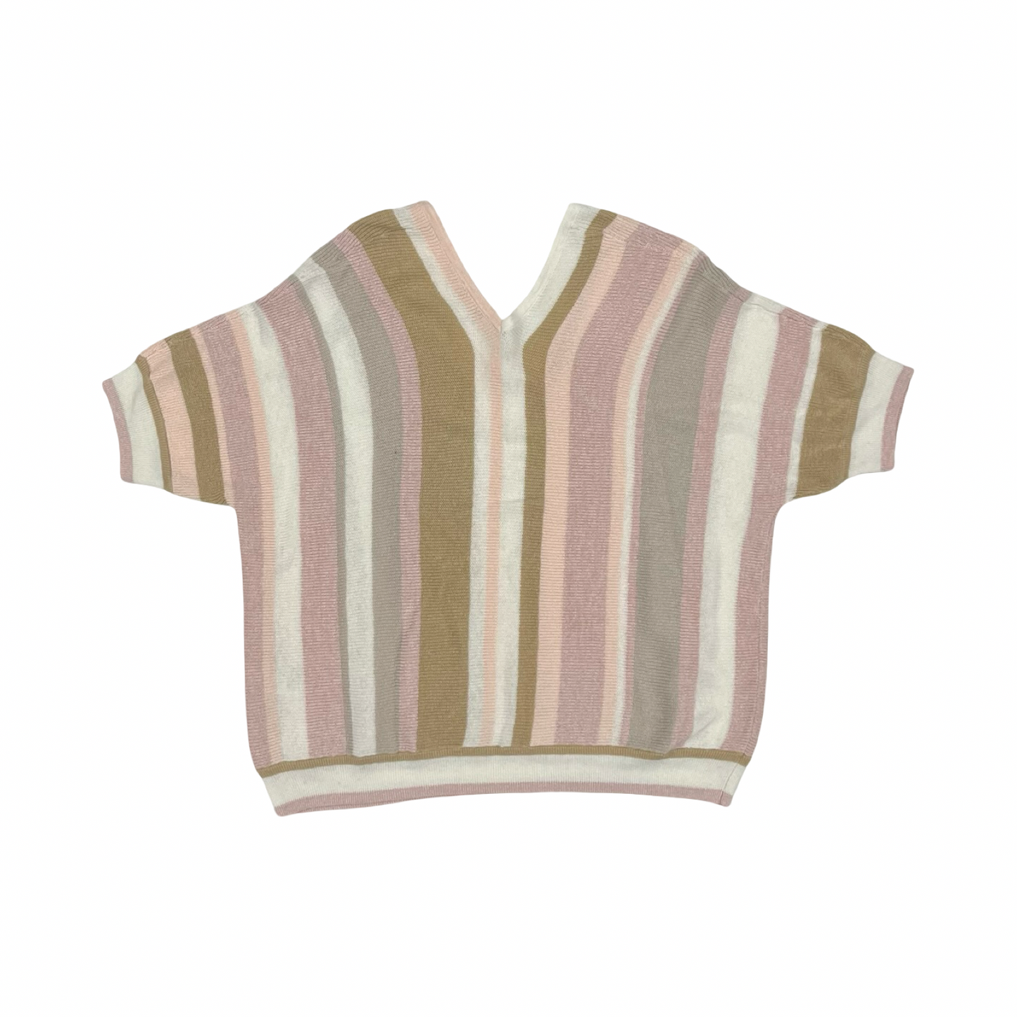 Sweater Ss By Chicos In Pink & Tan, Size:M