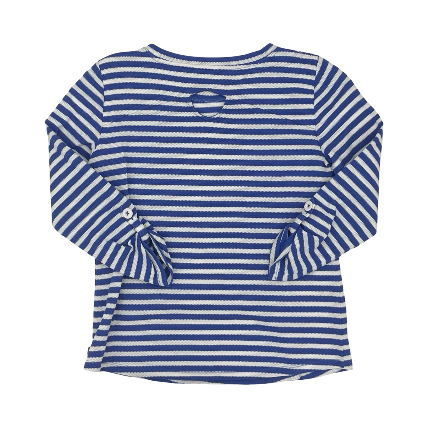 Top 3/4 Sleeve By Talbots In Blue & White, Size:Sp