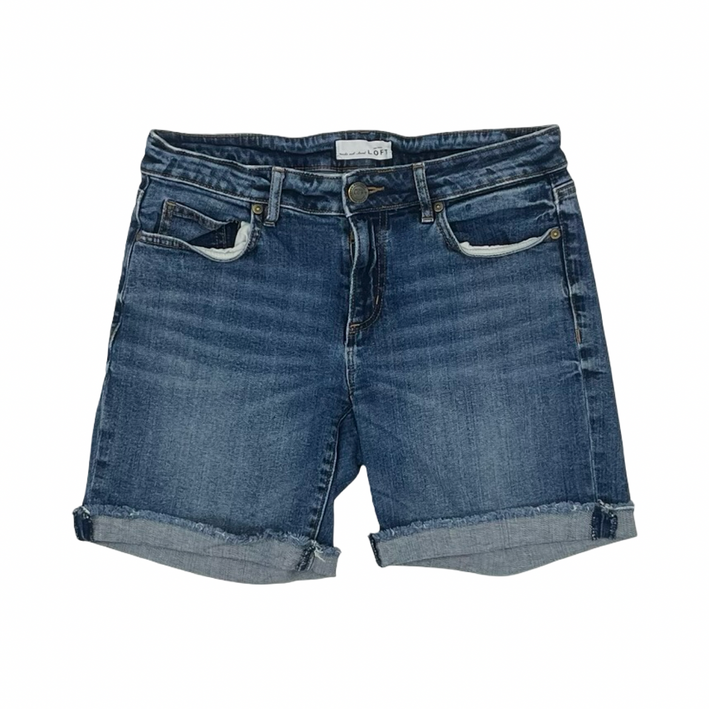 Shorts By Loft In Blue Denim, Size:4