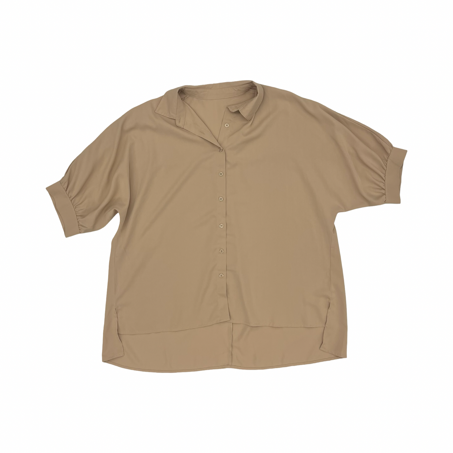 Blouse Ss By Cmf In Tan, Size:M