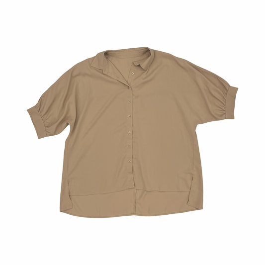Blouse Ss By Cmf In Tan, Size:M