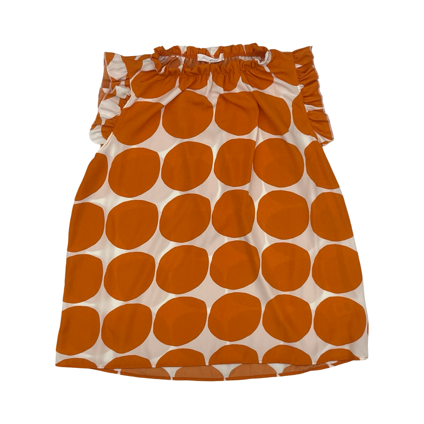 Blouse Ss By Ces Femme In Orange & White, Size:M