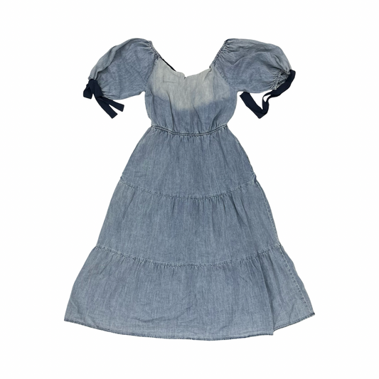 Dress Casual Midi By She + Sky In Blue Denim, Size:M