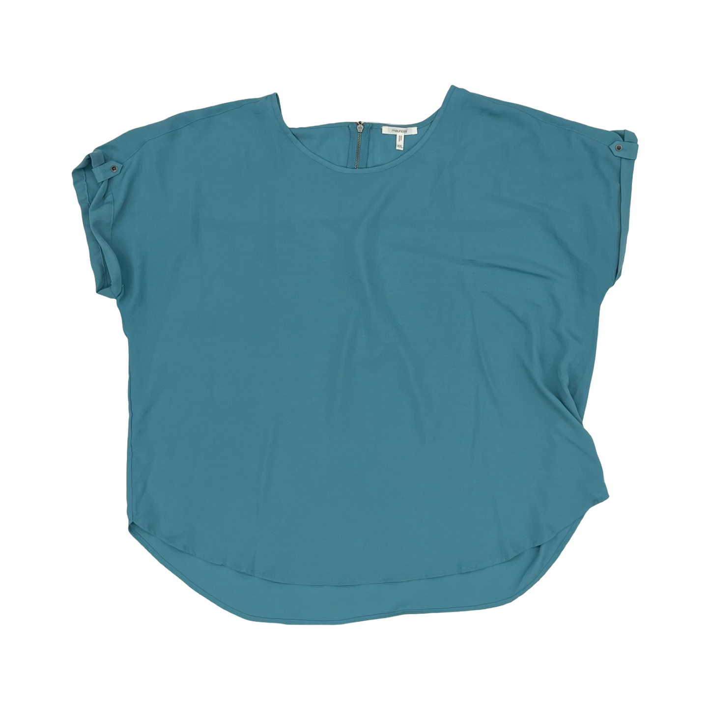 Blouse Ss By Maurices In Aqua, Size:Xxl
