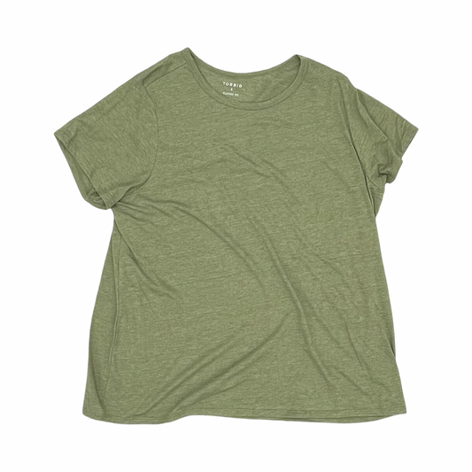 Top Ss Basic By Torrid In Green, Size:3X