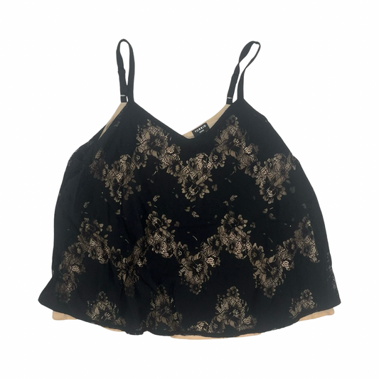 Blouse Sleeveless By Torrid In Black & Tan, Size:Xl