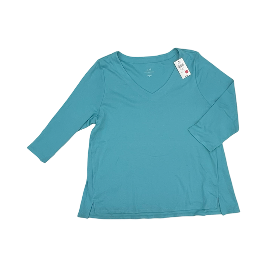 Top 3/4 Sleeve By J. Jill In Teal, Size:Xl