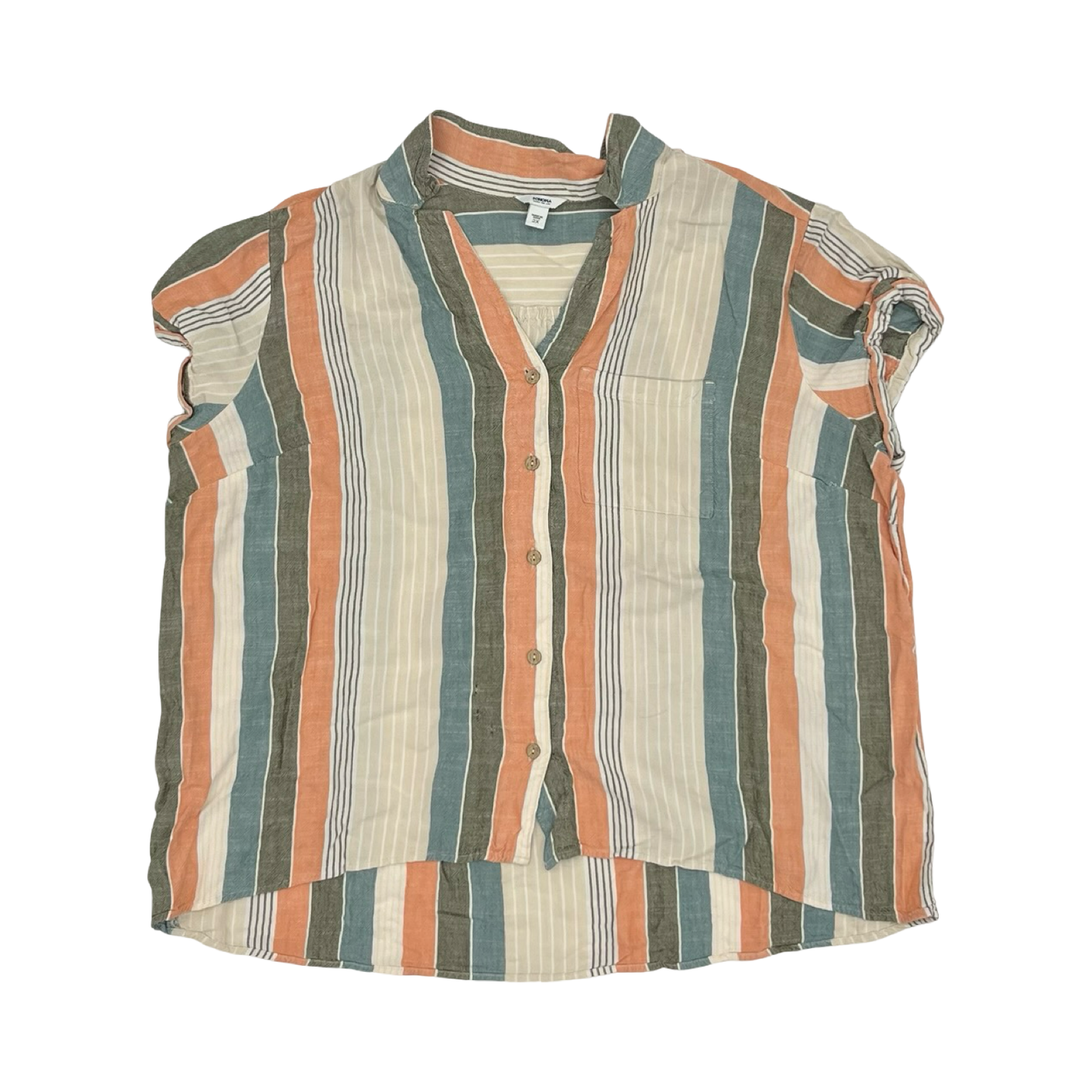 Top Ss By Sonoma In Striped Pattern, Size:2X