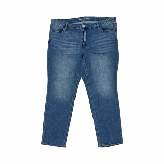 Jeans Straight By Old Navy In Blue Denim, Size:20