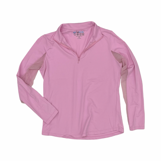 Athletic Top Ls Collar By Ibkul In Pink, Size:S
