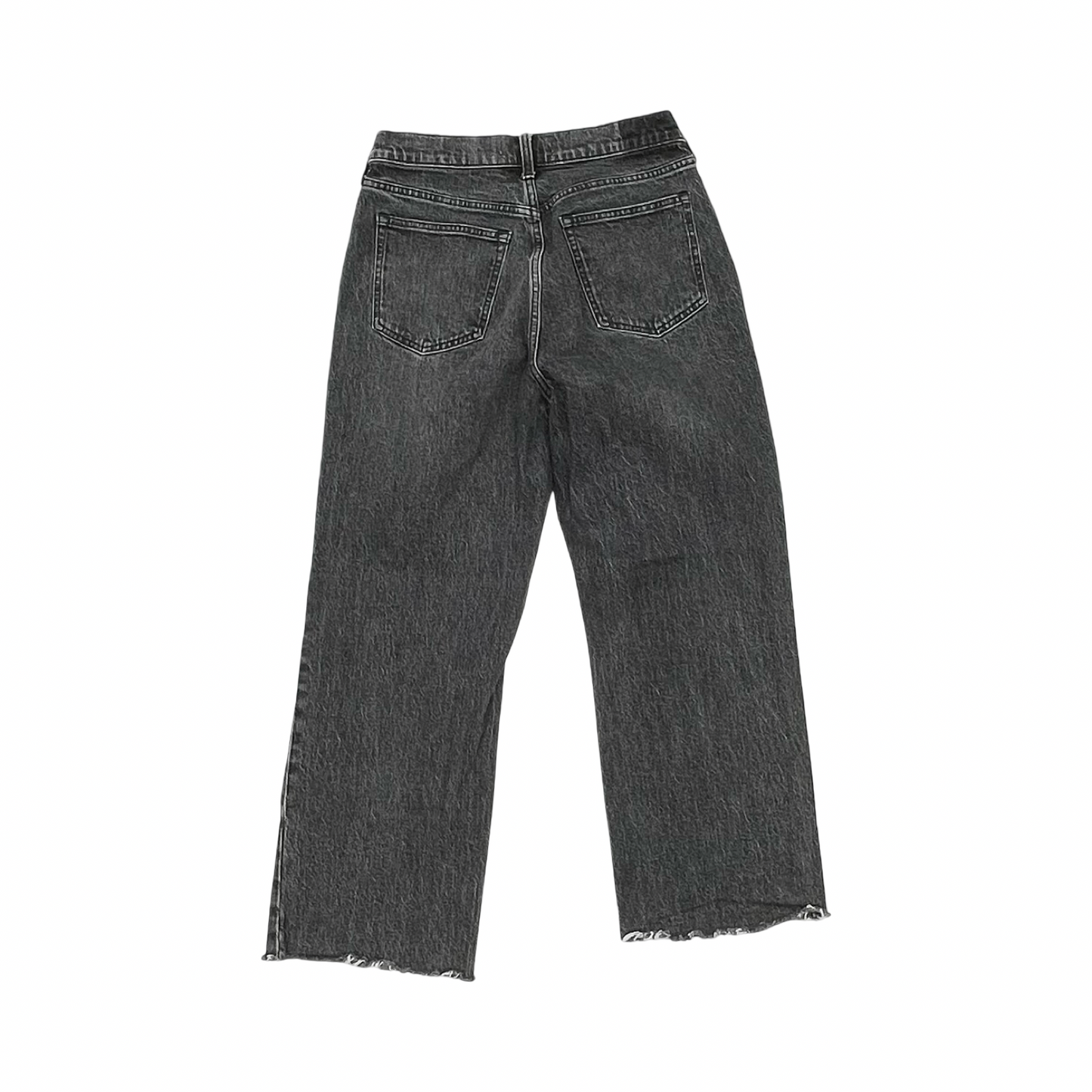 Jeans Straight By Abercrombie And Fitch In Black Denim, Size:8