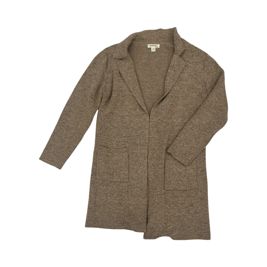 Sweater Cardigan By Monteau In Tan, Size:L